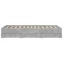 Cama con cajones madera ingeniería gris hormigón 140x190