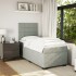 Cama box spring con colchón terciopelo gris claro 90x190