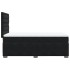 Cama box spring con colchón cuero sintético negro 90x190