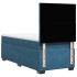 Cama box spring con colchón terciopelo azul 90x200