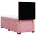 Cama box spring con colchón terciopelo rosa 90x200