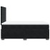 Cama box spring con colchón terciopelo negro 120x190