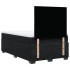Cama box spring con colchón terciopelo negro 120x190