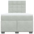 Cama box spring con colchón terciopelo gris claro 120x200