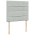 Cama box spring con colchón terciopelo gris claro 120x200