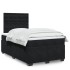 Cama box spring con colchón terciopelo negro 120x200