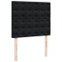 Cama box spring con colchón terciopelo negro 120x200