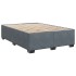 Cama box spring con colchón terciopelo gris oscuro 140x190
