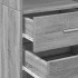 Aparador de madera de ingeniería gris Sonoma 40x42,5x185