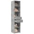 Aparador de madera de ingeniería gris hormigón 40x42,5x185