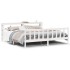 Estructura de cama sin colchón madera maciza blanca 200x200
