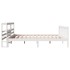 Estructura de cama sin colchón madera maciza blanca 200x200