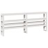 Estructura de cama sin colchón madera maciza blanca 200x200