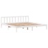 Estructura de cama sin colchón madera maciza blanca 200x200