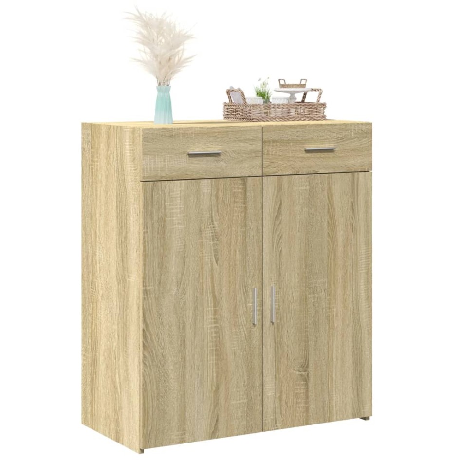 Aparador de madera contrachapada roble Sonoma 80x42,5x93