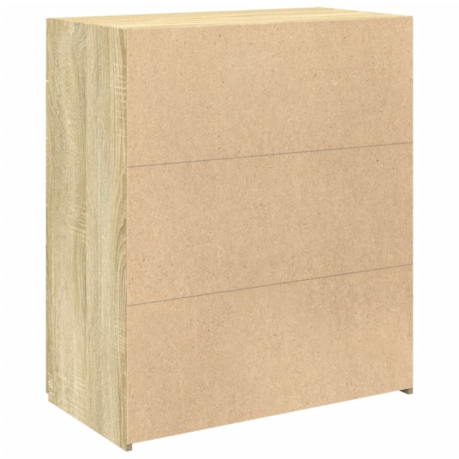 Aparador de madera contrachapada roble Sonoma 80x42,5x93