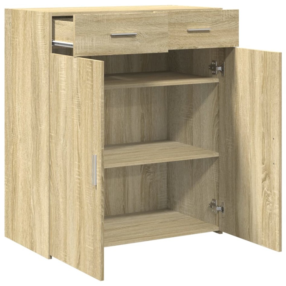 Aparador de madera contrachapada roble Sonoma 80x42,5x93