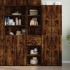 Aparador de madera de ingeniería roble ahumado 45x42,5x185