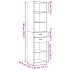 Aparador de madera de ingeniería roble ahumado 45x42,5x185