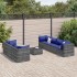 Set de muebles de jardín 8 pzas y cojines ratán sintético