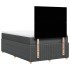 Cama box spring con colchón tela gris oscuro 120x200