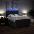 Cama box spring con colchón tela negro 140x200