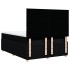Cama box spring con colchón tela negro 140x200