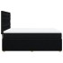 Cama box spring con colchón tela negro 140x200