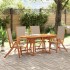 Juego comedor de jardín 5 pzas madera maciza acacia y