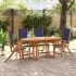 Juego comedor de jardín 5 pzas madera maciza acacia y
