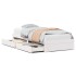 Estructura de cama sin colchón madera maciza blanca 75x190