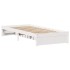 Estructura de cama sin colchón madera maciza blanca 75x190
