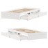 Estructura de cama sin colchón madera maciza blanca 75x190