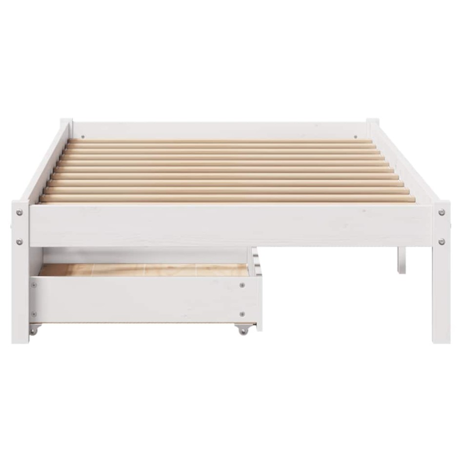Estructura cama sin colchón madera maciza pino blanca