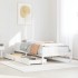Estructura de cama sin colchón madera de pino blanca 90x200