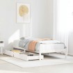 Estructura de cama sin colchón madera de pino blanca 90x200 cm