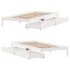 Estructura de cama sin colchón madera de pino blanca 90x200