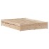 Estructura de cama sin colchón madera de pino blanco 150x200