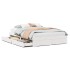 Estructura de cama sin colchón madera maciza blanca 120x190
