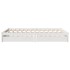 Estructura de cama sin colchón madera maciza blanca 120x190