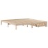 Estructura de cama sin colchón madera maciza de pino 200x200