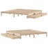 Estructura de cama sin colchón madera maciza de pino 200x200