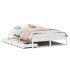 Estructura de cama sin colchón madera de pino blanco 135x190