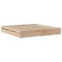 Estructura de cama sin colchón madera maciza de pino 200x200