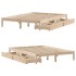 Estructura de cama sin colchón madera de pino blanco 150x200
