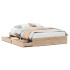 Estructura de cama sin colchón madera maciza de pino 160x200