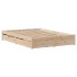 Estructura de cama sin colchón madera maciza de pino 160x200