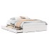 Estructura de cama sin colchón madera de pino blanco 135x190