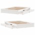 Estructura de cama sin colchón madera de pino blanco 135x190