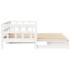 Sofá cama nido con cajones sin colchón blanco 80x200